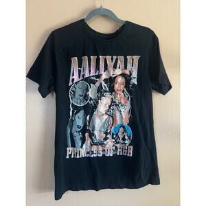 Aaliyah Princess of R&B Graphic Tee | Black Bootleg Style Band Tee | 90s R&B
